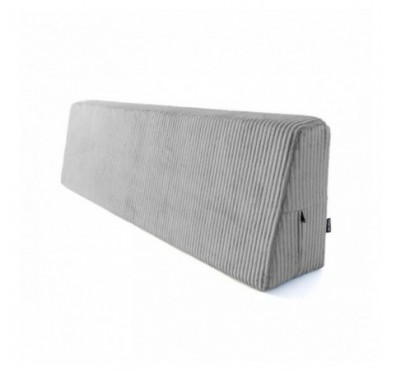 Coussin de dossier pour palettes | Velours côtelé | 120x40 cm | Couleur gris