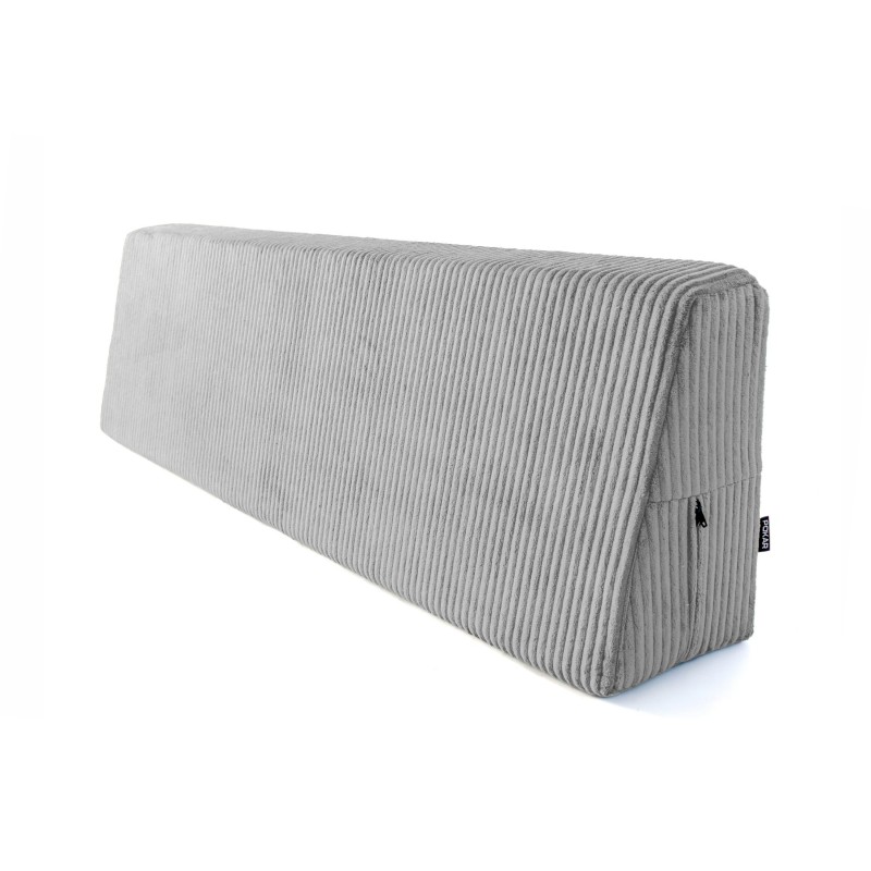 Coussin de dossier pour palettes | Velours côtelé | 120x40 cm | Couleur gris