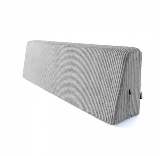 Coussin de dossier pour palettes | Velours côtelé | 120x40 cm | Couleur gris