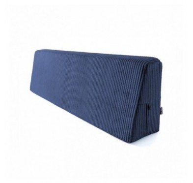 Coussin de dossier pour palettes | Velours côtelé | 120x40 cm | Couleur bleu foncé