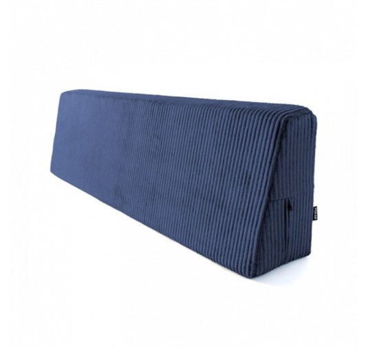Coussin de dossier pour palettes | Velours côtelé | 120x40 cm | Couleur bleu foncé