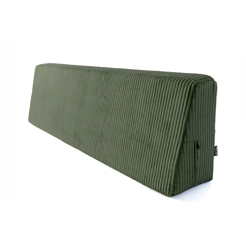 Coussin de dossier pour palettes | Velours côtelé | 120x40 cm | Couleur vert foncé