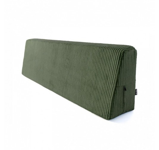 Coussin de dossier pour palettes | Velours côtelé | 120x40 cm | Couleur vert foncé