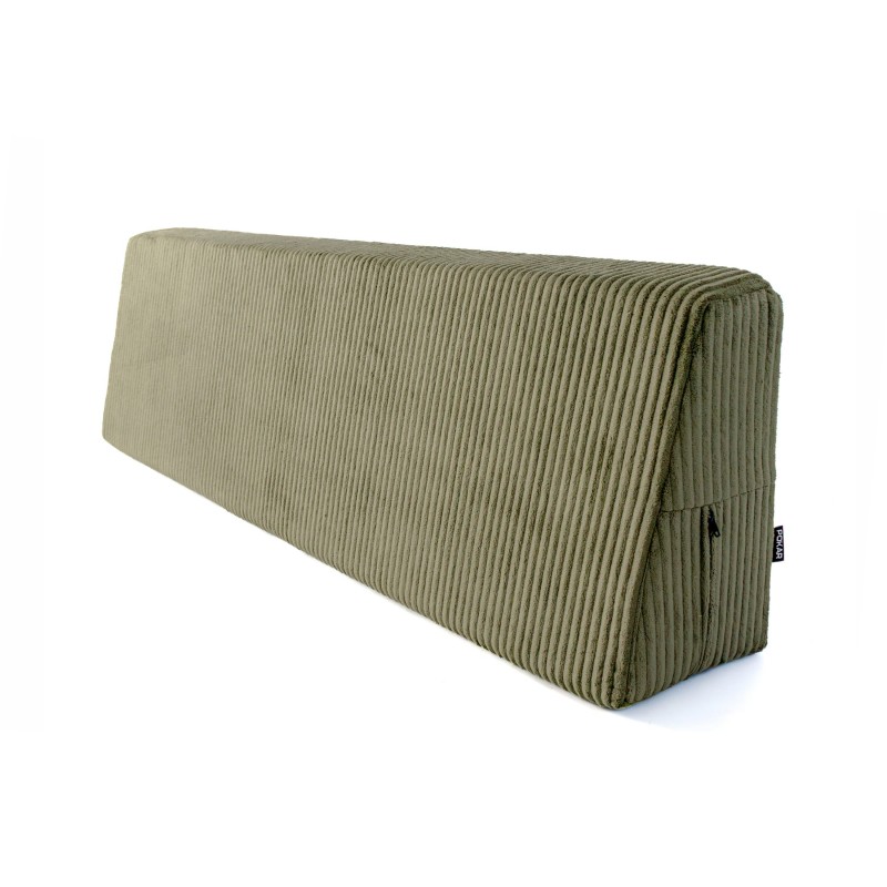 Coussin de dossier pour palettes | Velours côtelé | 120x40 cm | Couleur vert