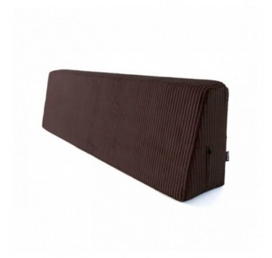 Coussin de dossier pour palettes | Velours côtelé | 120x40 cm | Couleur marron foncé