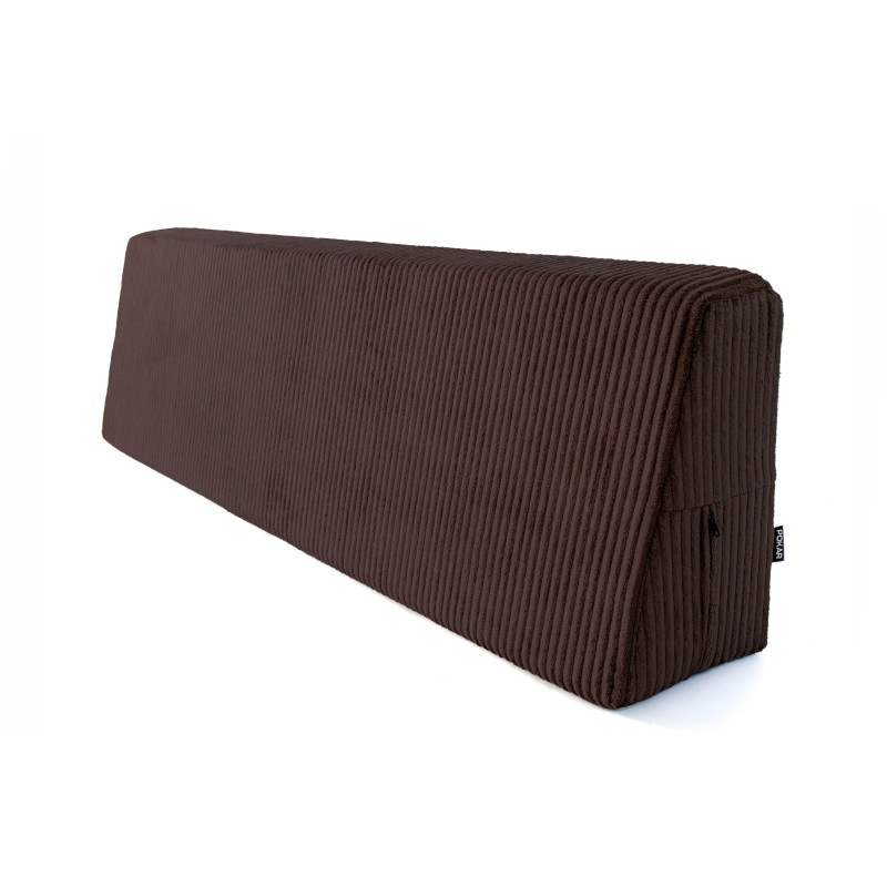 Coussin de dossier pour palettes | Velours côtelé | 120x40 cm | Couleur marron foncé