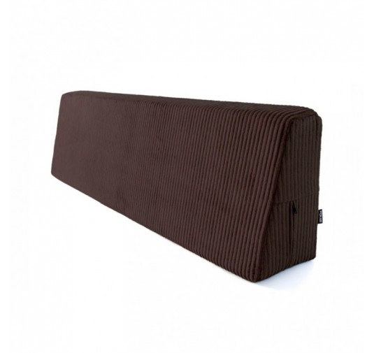 Coussin de dossier pour palettes | Velours côtelé | 120x40 cm | Couleur marron foncé