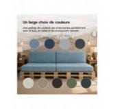 Coussin de dossier pour palettes | Velours côtelé | 120x40 cm | Couleur marron