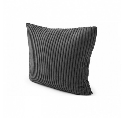 Coussin décoratif pour palettes | Velours côtelé | 40x40 cm | Couleur gris foncé