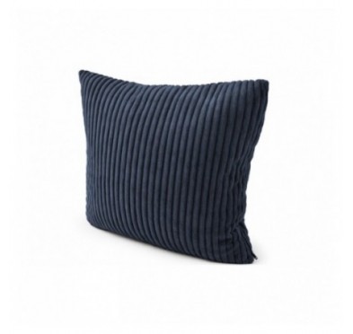 Coussin décoratif pour palettes | Velours côtelé | 40x40 cm | Couleur bleu foncé