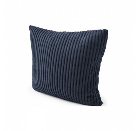Coussin décoratif pour palettes | Velours côtelé | 40x40 cm | Couleur bleu foncé