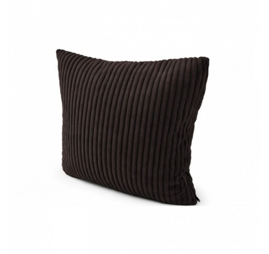 Coussin décoratif pour palettes | Velours côtelé | 40x40 cm | Couleur marron foncé