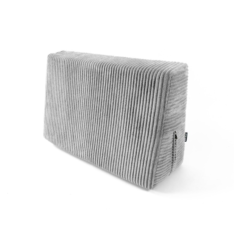 Coussin latéral pour palettes | Velours côtelé | 60x40 cm | Couleur gris