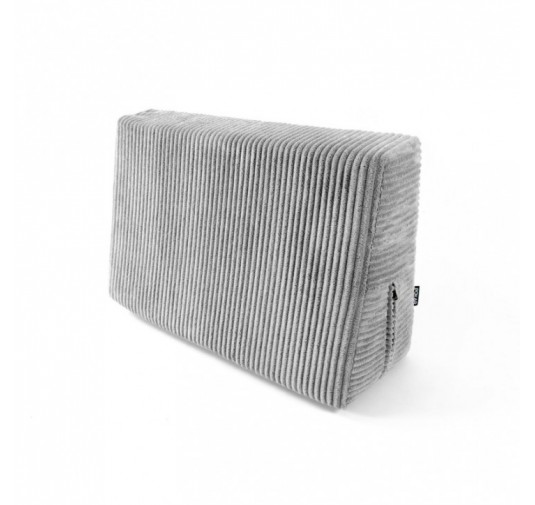 Coussin latéral pour palettes | Velours côtelé | 60x40 cm | Couleur gris