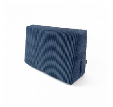 Coussin latéral pour palettes | Velours côtelé | 60x40 cm | Couleur bleu foncé