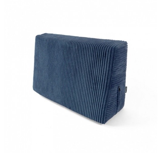 Coussin latéral pour palettes | Velours côtelé | 60x40 cm | Couleur bleu foncé