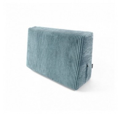 Coussin latéral pour palettes | Velours côtelé | 60x40 cm | Couleur bleu