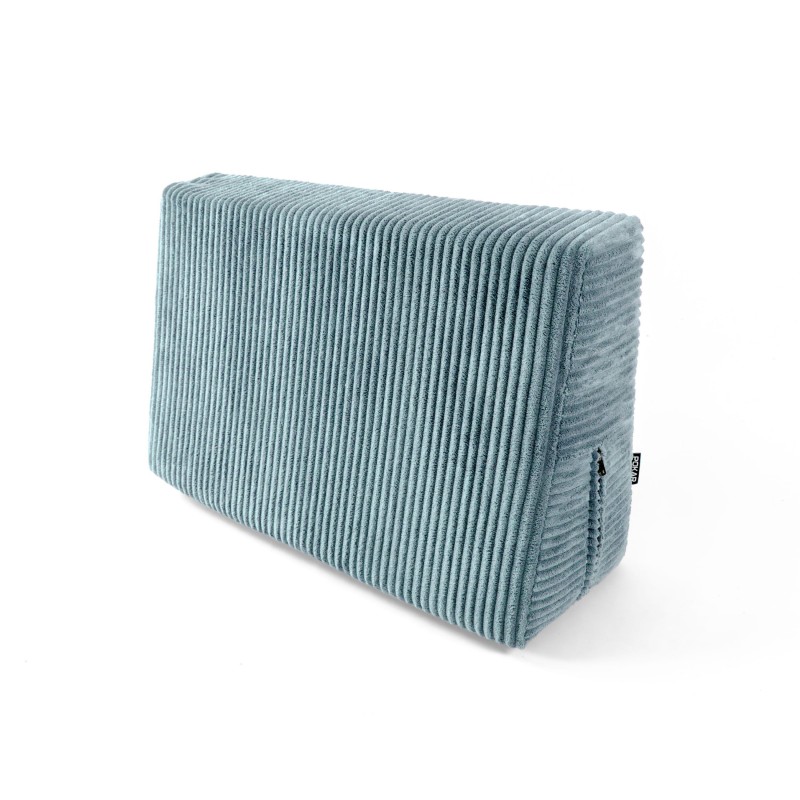 Coussin latéral pour palettes | Velours côtelé | 60x40 cm | Couleur bleu