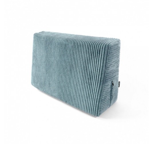 Coussin latéral pour palettes | Velours côtelé | 60x40 cm | Couleur bleu
