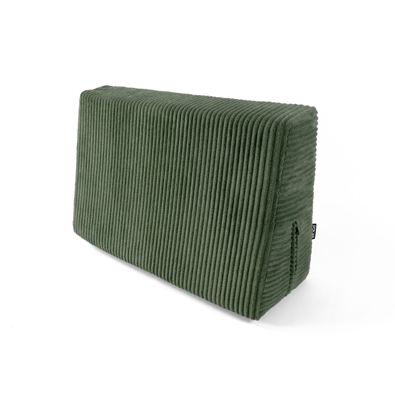 Coussin latéral pour palettes | Velours côtelé | 60x40 cm | Couleur vert foncé