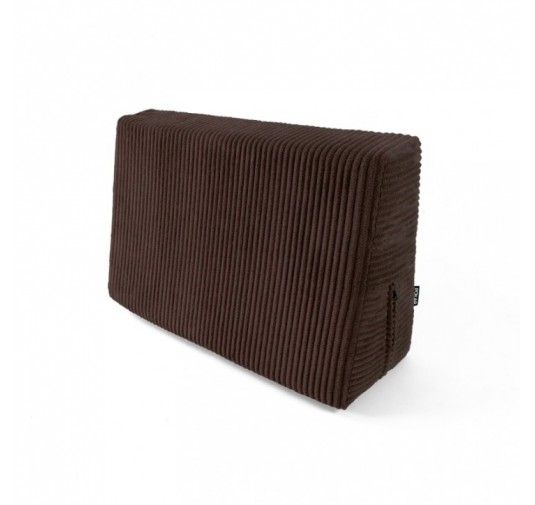 Coussin latéral pour palettes | Velours côtelé | 60x40 cm | Couleur marron foncé