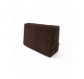 Coussin latéral pour palettes | Velours côtelé | 60x40 cm | Couleur marron foncé