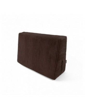 Coussin latéral pour palettes | Velours côtelé | 60x40 cm | Couleur marron foncé