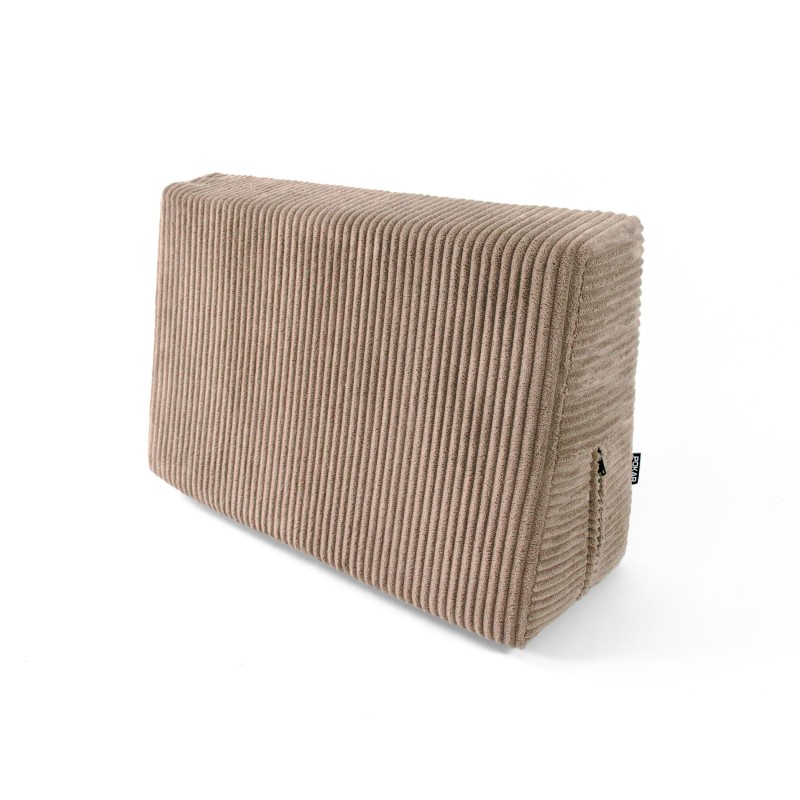 Coussin latéral pour palettes | Velours côtelé | 60x40 cm | Couleur marron