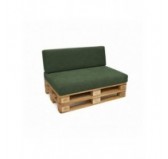 Set de 2 coussins de jardin pour palettes | Velours côtelé | Couleur vert foncé