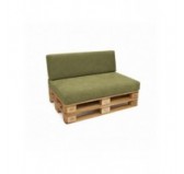 Set de 2 coussins de jardin pour palettes | Velours côtelé | Couleur vert