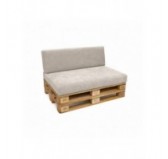 Set de 2 coussins de jardin pour palettes | Velours côtelé | Couleur beige foncé