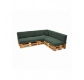 Set de 8 coussins de jardin pour palettes | Velours côtelé | Couleur vert foncé