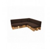 Set de 8 coussins de jardin pour palettes | Velours côtelé | Couleur marron foncé