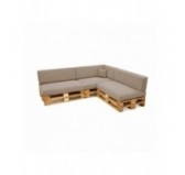 Set de 8 coussins de jardin pour palettes | Velours côtelé | Couleur marron
