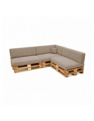 Set de 8 coussins de jardin pour palettes | Velours côtelé | Couleur marron