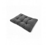 Coussin de siège matelassé pour palettes | Velours côtelé | 120x80 cm | Couleur gris foncé