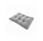 Coussin de siège matelassé pour palettes | Velours côtelé | 120x80 cm | Couleur gris