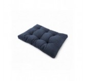 Coussin de siège matelassé pour palettes | Velours côtelé | 120x80 cm | Couleur bleu foncé