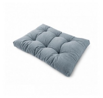 Coussin de siège matelassé pour palettes | Velours côtelé | 120x80 cm | Couleur bleu