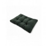 Coussin de siège matelassé pour palettes | Velours côtelé | 120x80 cm | Couleur vert foncé