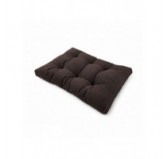 Coussin de siège matelassé pour palettes | Velours côtelé | 120x80 cm | Couleur marron foncé