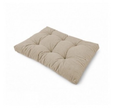 Coussin de siège matelassé pour palettes | Velours côtelé | 120x80 cm | Couleur marron