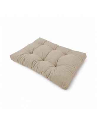 Coussin de siège matelassé pour palettes | Velours côtelé | 120x80 cm | Couleur marron