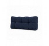 Coussin de dossier matelassé pour palettes | Velours côtelé | 120x40 cm | Couleur bleu foncé