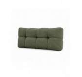 Coussin de dossier matelassé pour palettes | Velours côtelé | 120x40 cm | Couleur vert