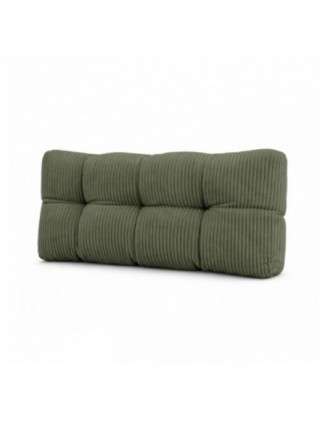 Coussin de dossier matelassé pour palettes | Velours côtelé | 120x40 cm | Couleur vert