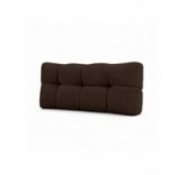 Coussin de dossier matelassé pour palettes | Velours côtelé | 120x40 cm | Couleur marron foncé