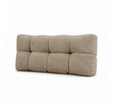 Coussin de dossier matelassé pour palettes | Velours côtelé | 120x40 cm | Couleur marron