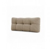 Coussin de dossier matelassé pour palettes | Velours côtelé | 120x40 cm | Couleur marron