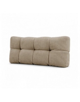 Coussin de dossier matelassé pour palettes | Velours côtelé | 120x40 cm | Couleur marron